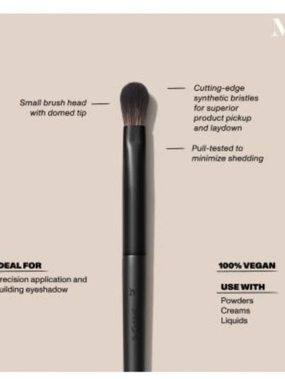 Morphe Vegan Pro Series V206 Domed Crease Eyeshadow Brush
